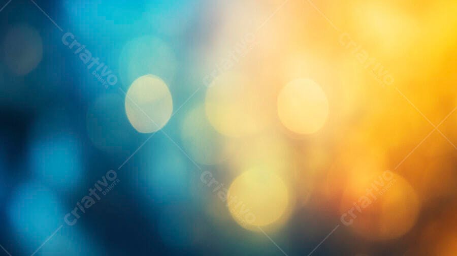 Bokeh vibrante azul e laranja fundo desfocado abstrato