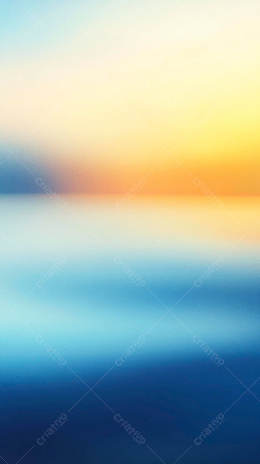 Fundo abstrato gradiente azul e laranja com horizonte oceânico