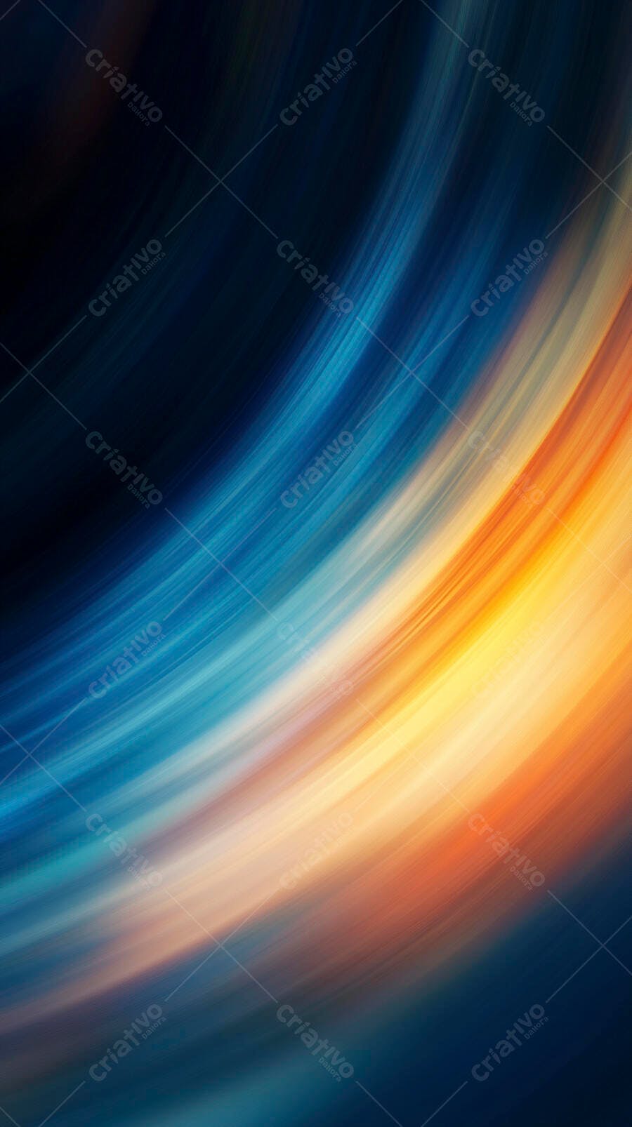 Plano de fundo abstrato com linhas onduladas azuis e laranja em movimento