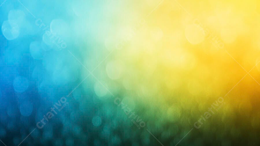 Fundo abstrato bokeh azul amarelo degradê vibrante