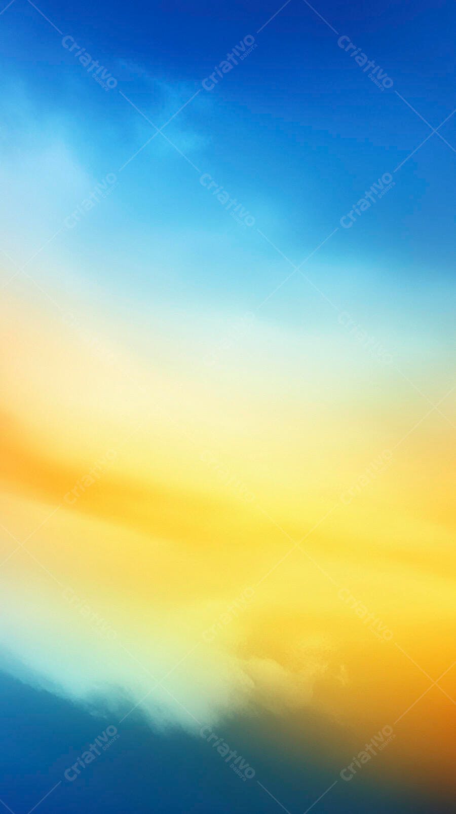 Céu gradiente azul e amarelo cores do amanhecer