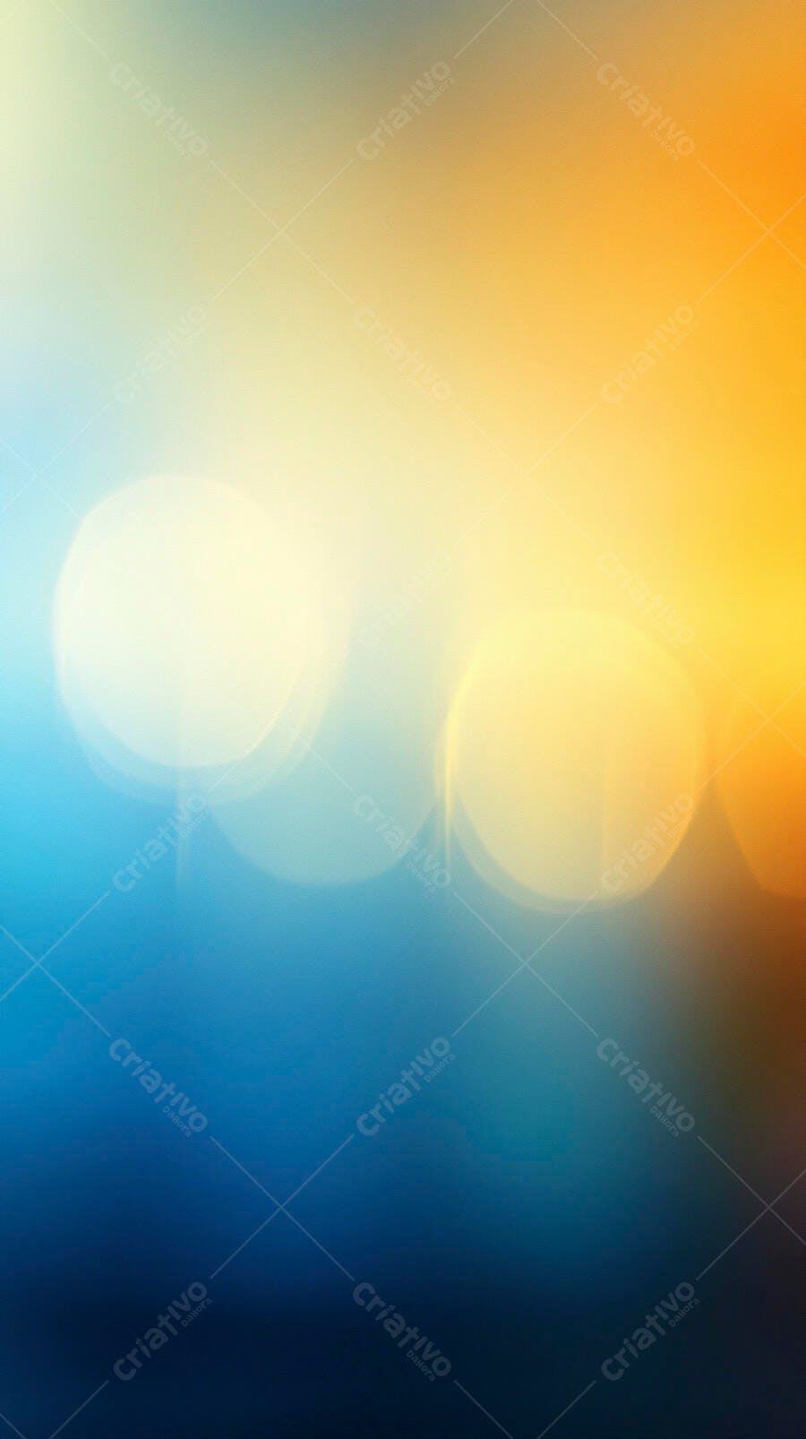 Fundo abstrato com bokeh laranja e azul gradiente vibrante