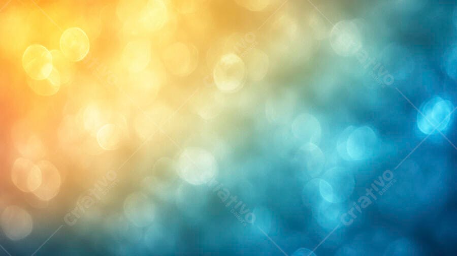 Fundo bokeh abstrato gradiente dourado e azul celeste