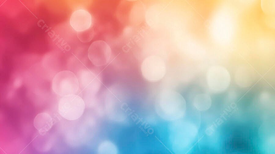 Fundo abstrato bokeh com gradiente de cores vibrantes e luzes suaves