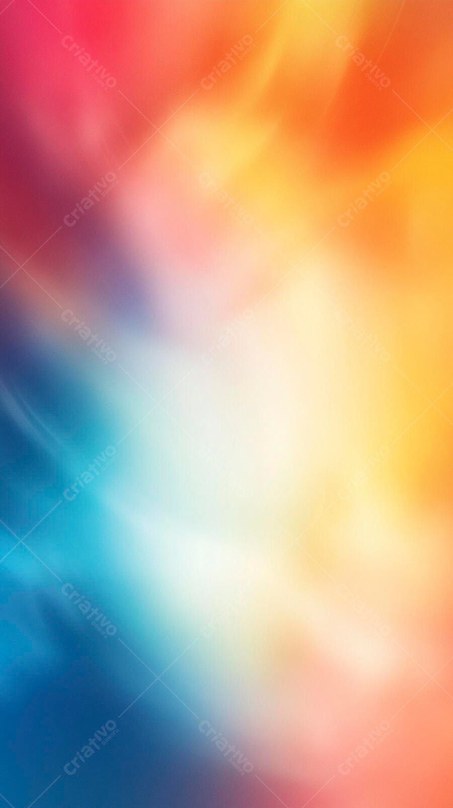 Fundo abstrato com gradiente de cores vermelho azul e amarelo
