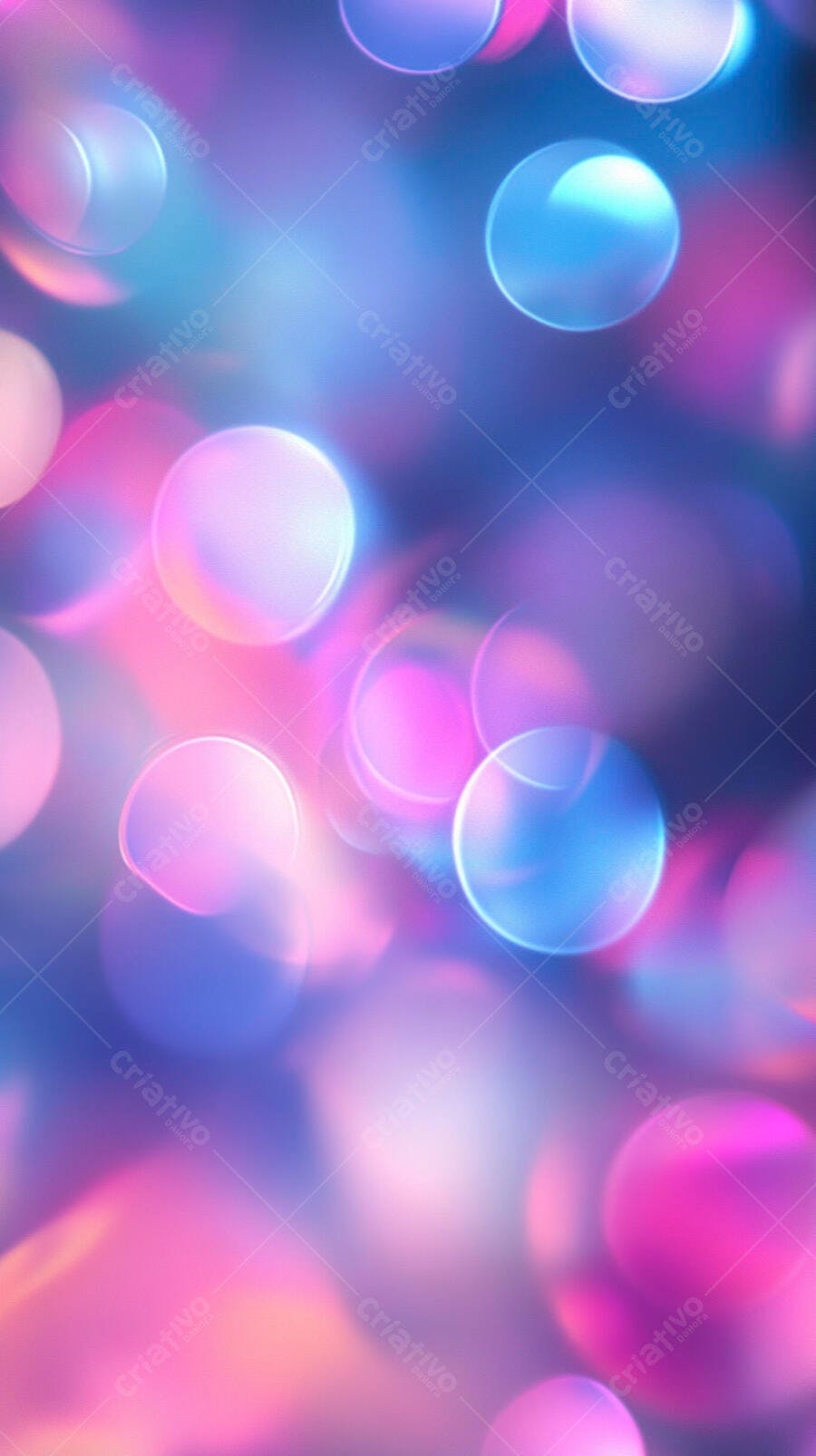 Luzes bokeh vibrantes em tons de rosa azul e roxo fundo abstrato