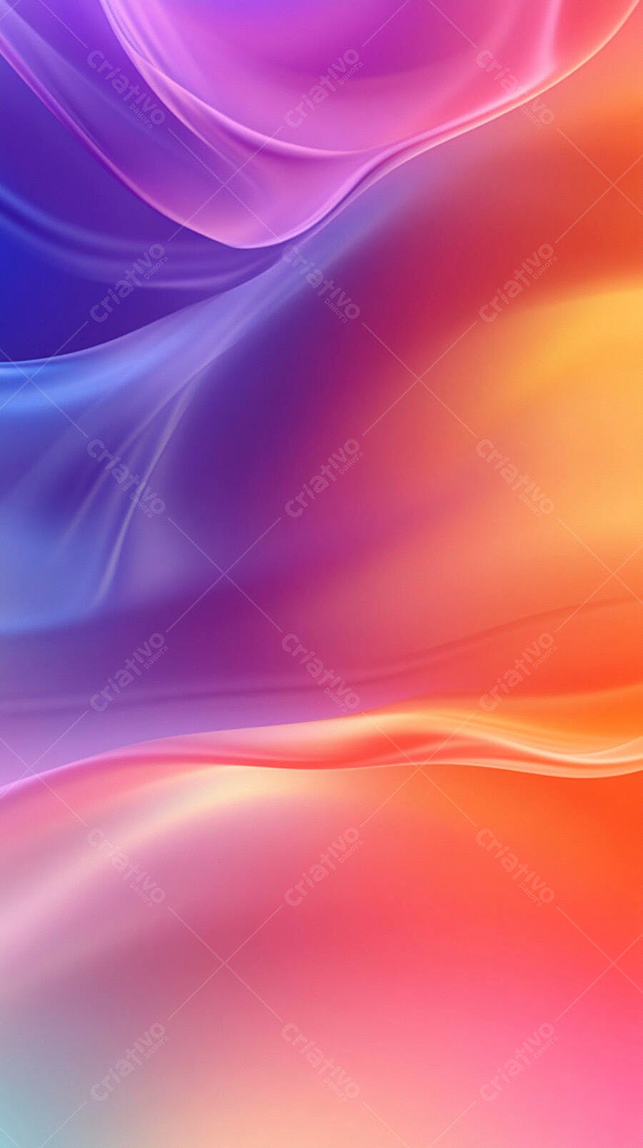 Fundo abstrato degradê ondas vibrantes roxo laranja e rosa