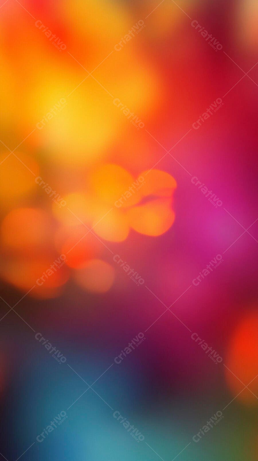 Fundo abstrato com luzes bokeh em gradiente de cores vibrantes