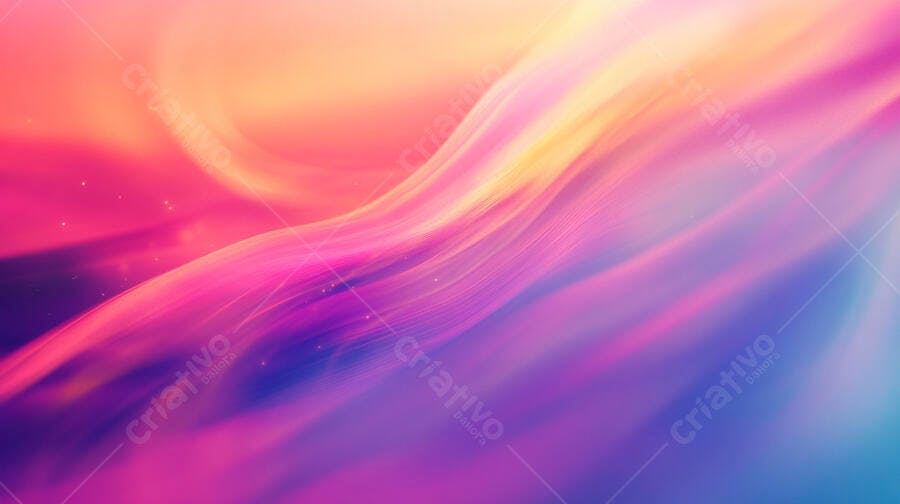 Gradiente abstrato vibrante com ondas de cores rosa e roxo