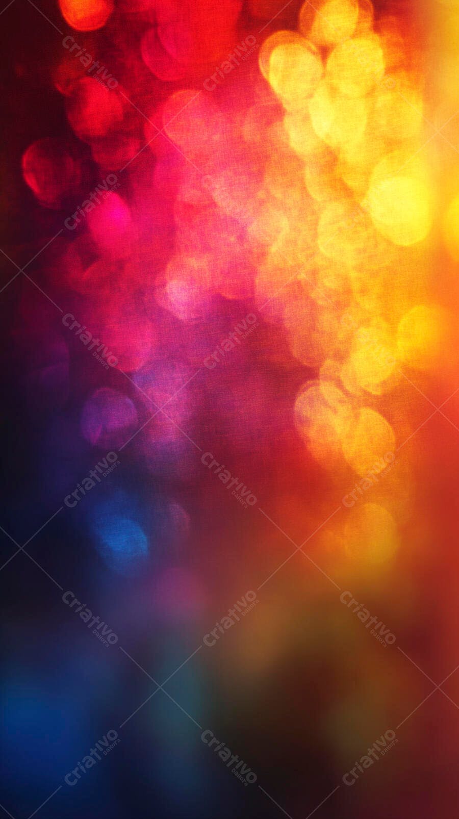 Fundo abstrato bokeh com luzes coloridas vibrantes e gradiente