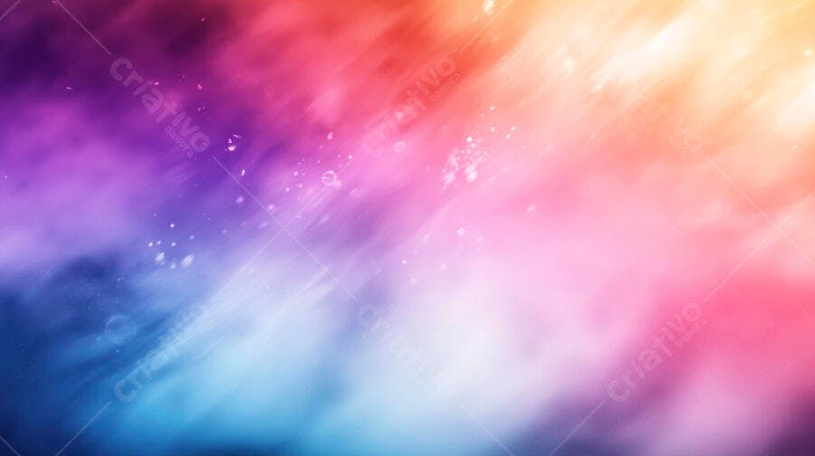 Fundo abstrato gradiente azul roxo rosa laranja com luzes e partículas