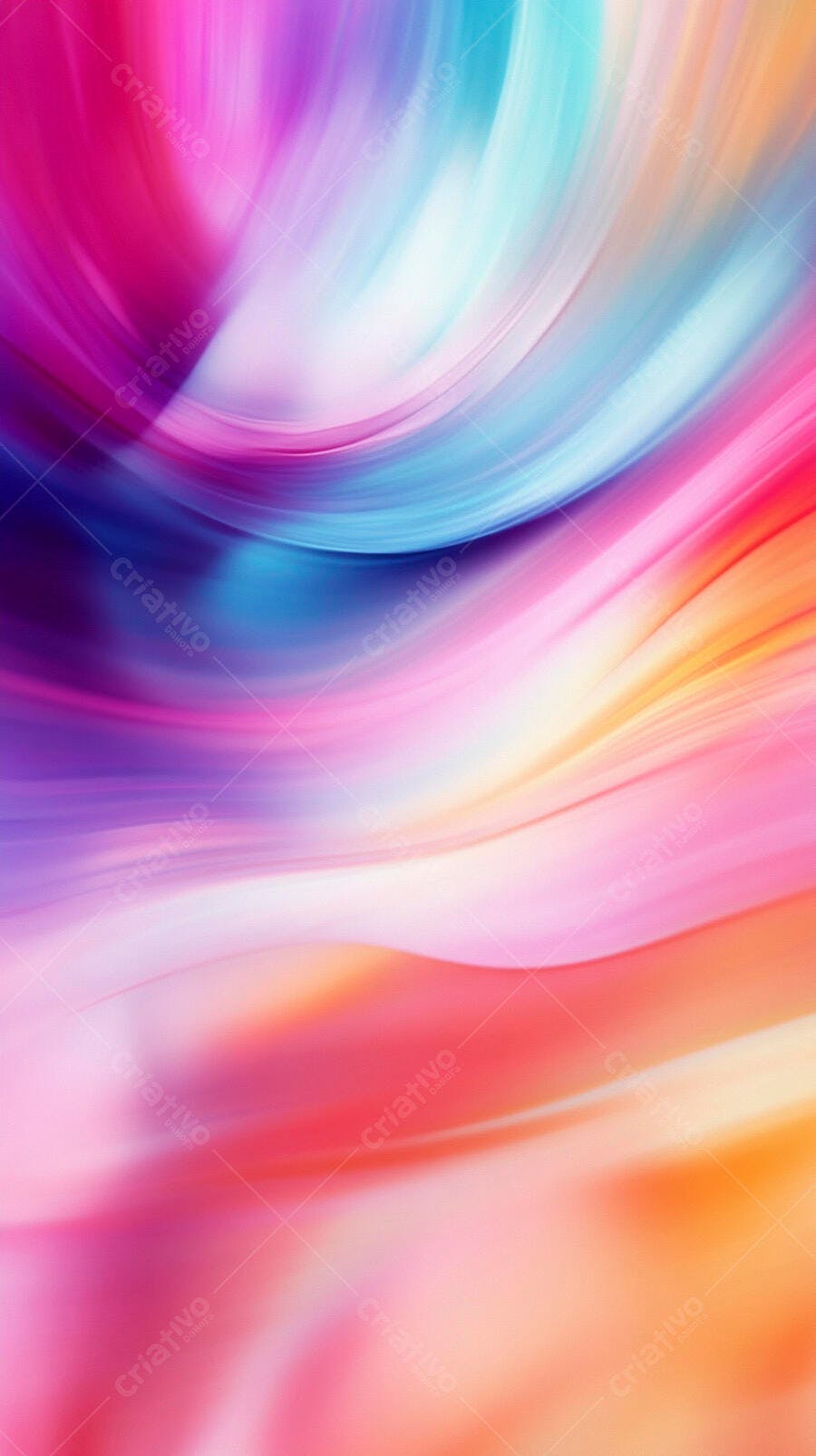Fundo abstrato colorido vibrante com ondas de luz rosa azul e laranja