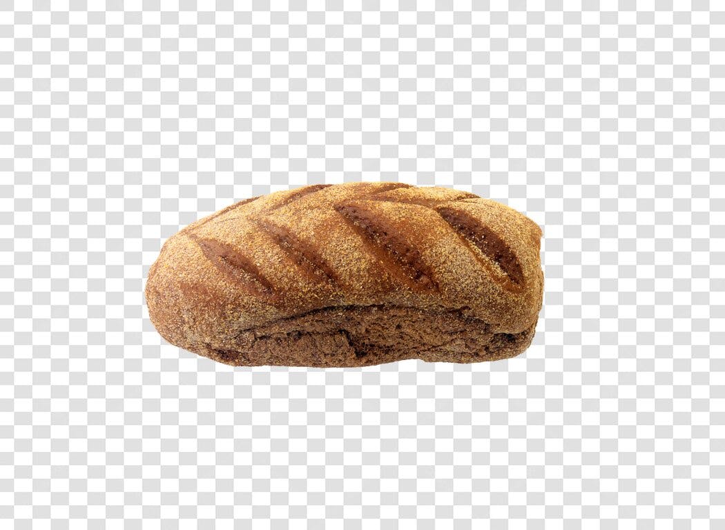 Pão integral rústico fresco com crosta dourada PNG com fundo transparente