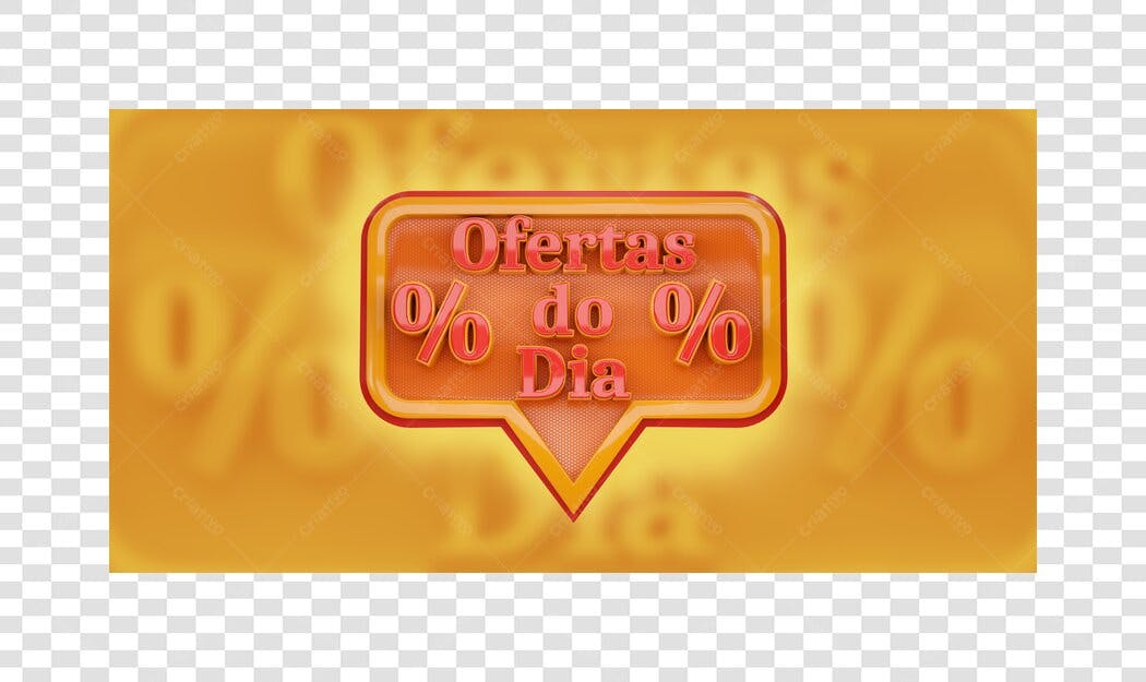 Selo Promocional Ofertas do Dia Laranja Vermelho Brilhante PNG com fundo transparente