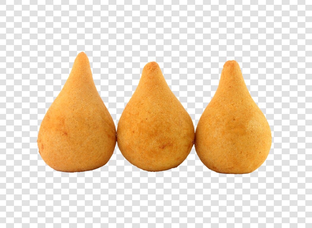 Foto de Produto Coxinhas Salgadinho Brasileiro Lanche Dourado PNG com fundo transparente