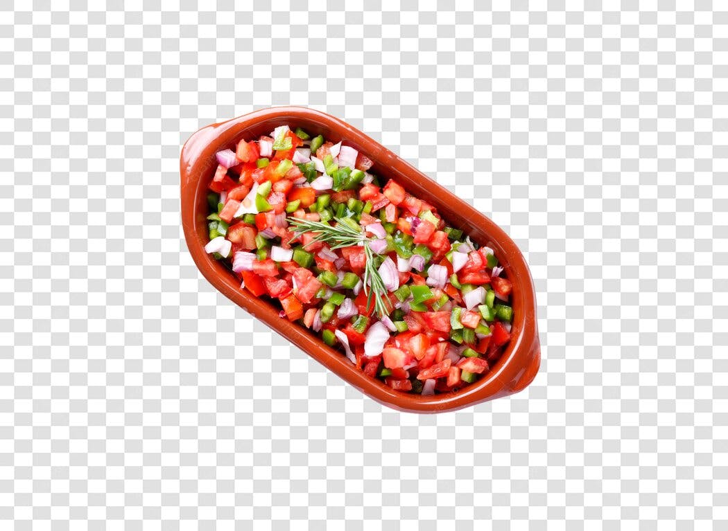 Molho Picado Vinagrete de Legumes Frescos Vermelho Verde Roxo PNG com fundo transparente