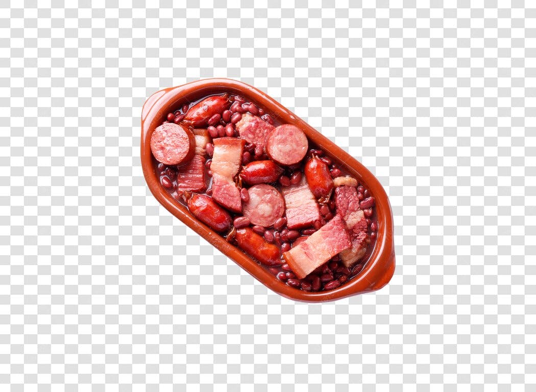 Prato de Comida Feijoada Completa Culinária Brasileira PNG com fundo transparente