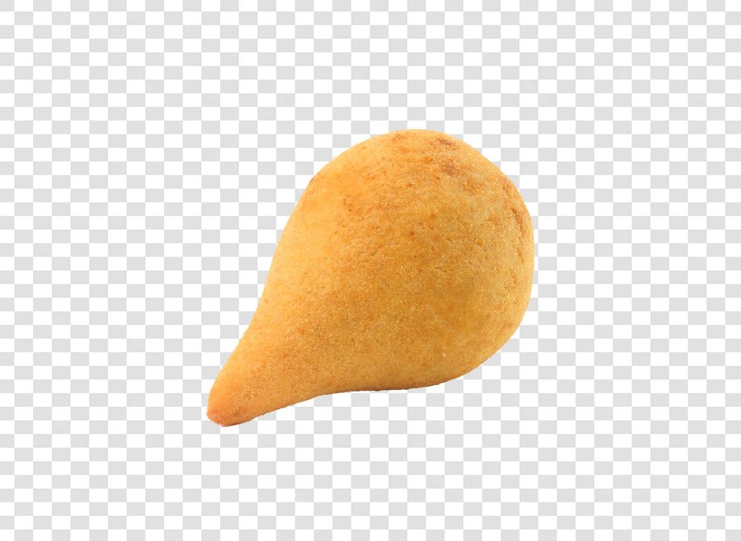 Elemento PNG Coxinha Salgado Brasileiro Frito Dourado com Fundo Transparente