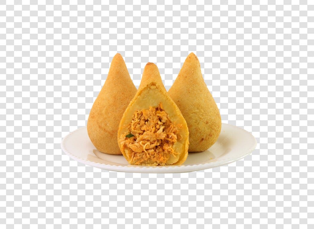 Salgado Coxinha de Frango para Menu Festa PNG com fundo transparente
