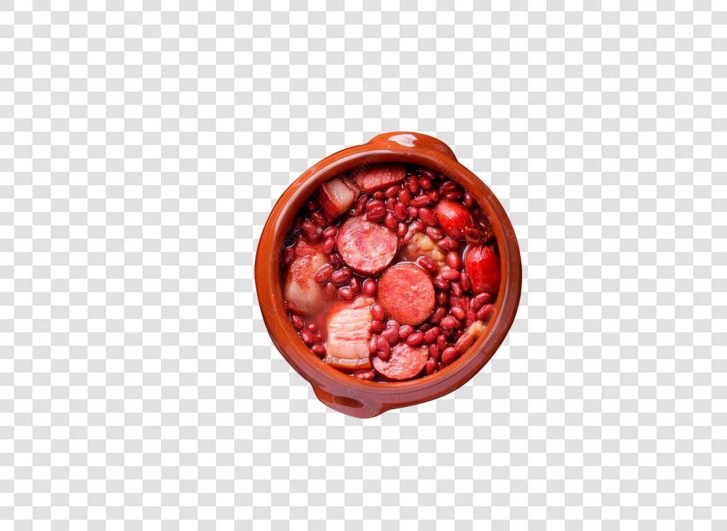 Imagem de Produto Feijoada Brasileira Panela de Barro Alimento Típico PNG com fundo transparente