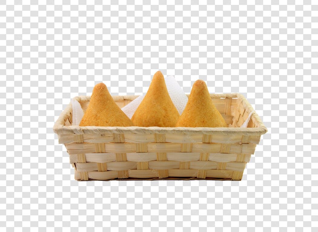 Foto para cardápio Coxinhas de festa na cesta PNG com fundo transparente