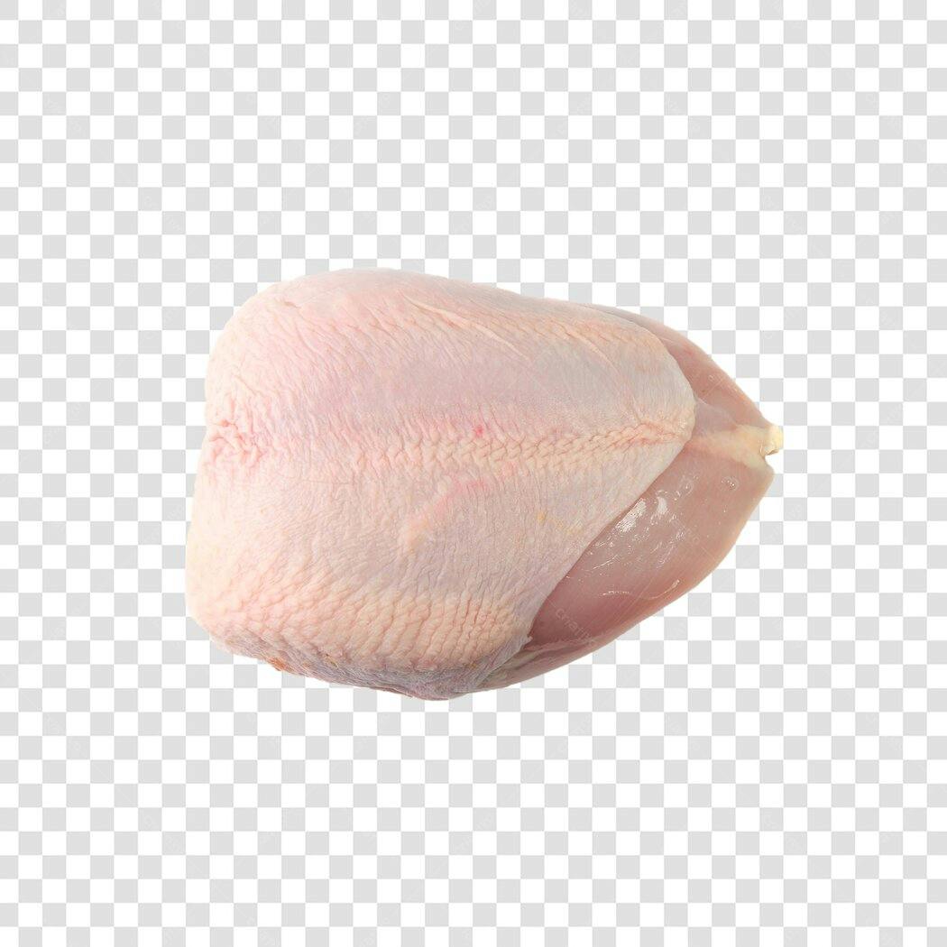 Corte de Frango Peito Cru Fresco Rosa Claro PNG com fundo transparente