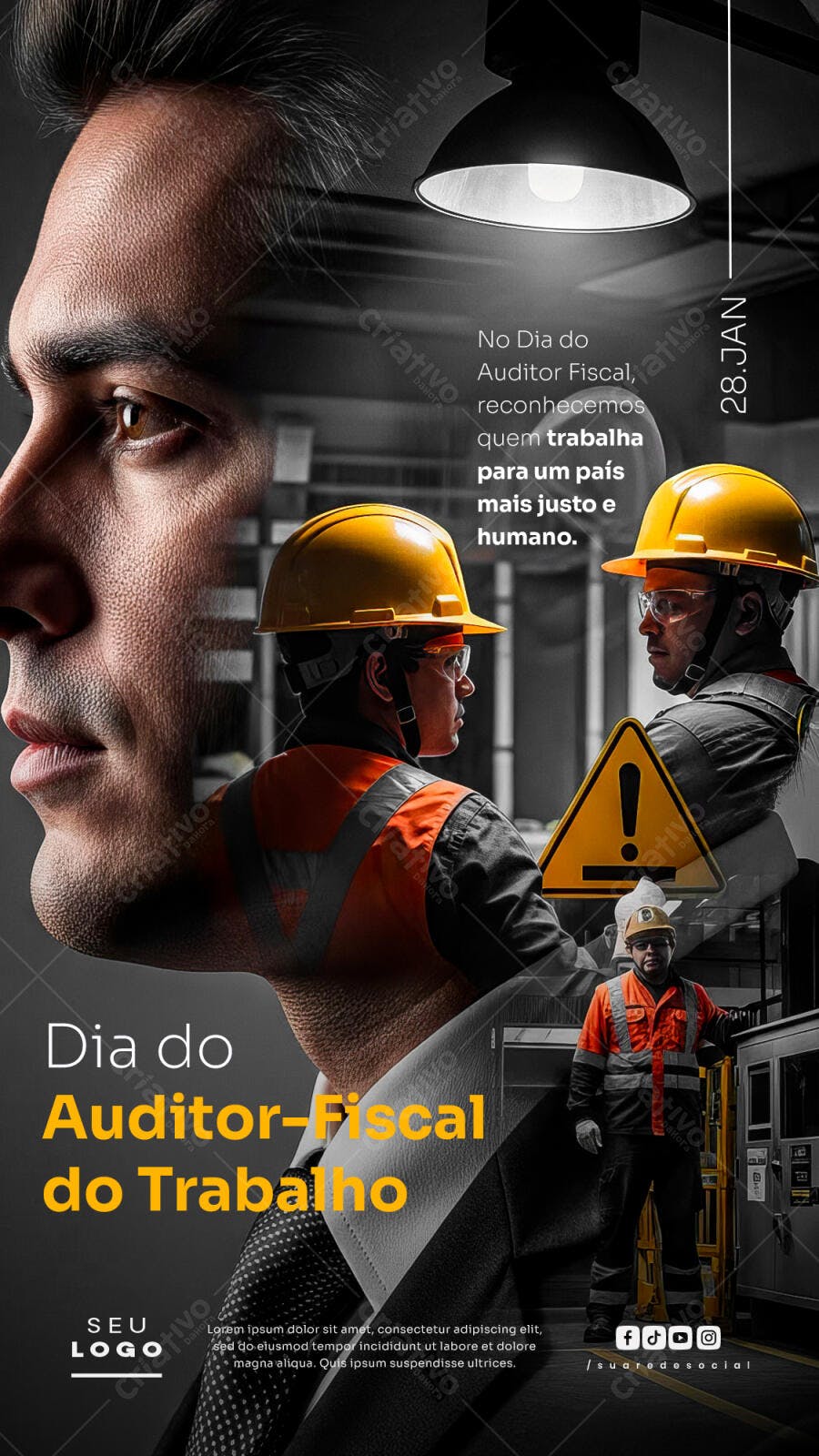 Post para Redes Sociais para o Dia do Auditor-Fiscal do Trabalho PSD Editável