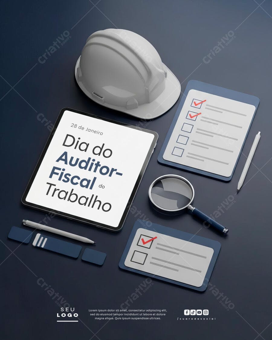 Post para Redes Sociais Dia do Auditor-Fiscal do Trabalho PSD Editável