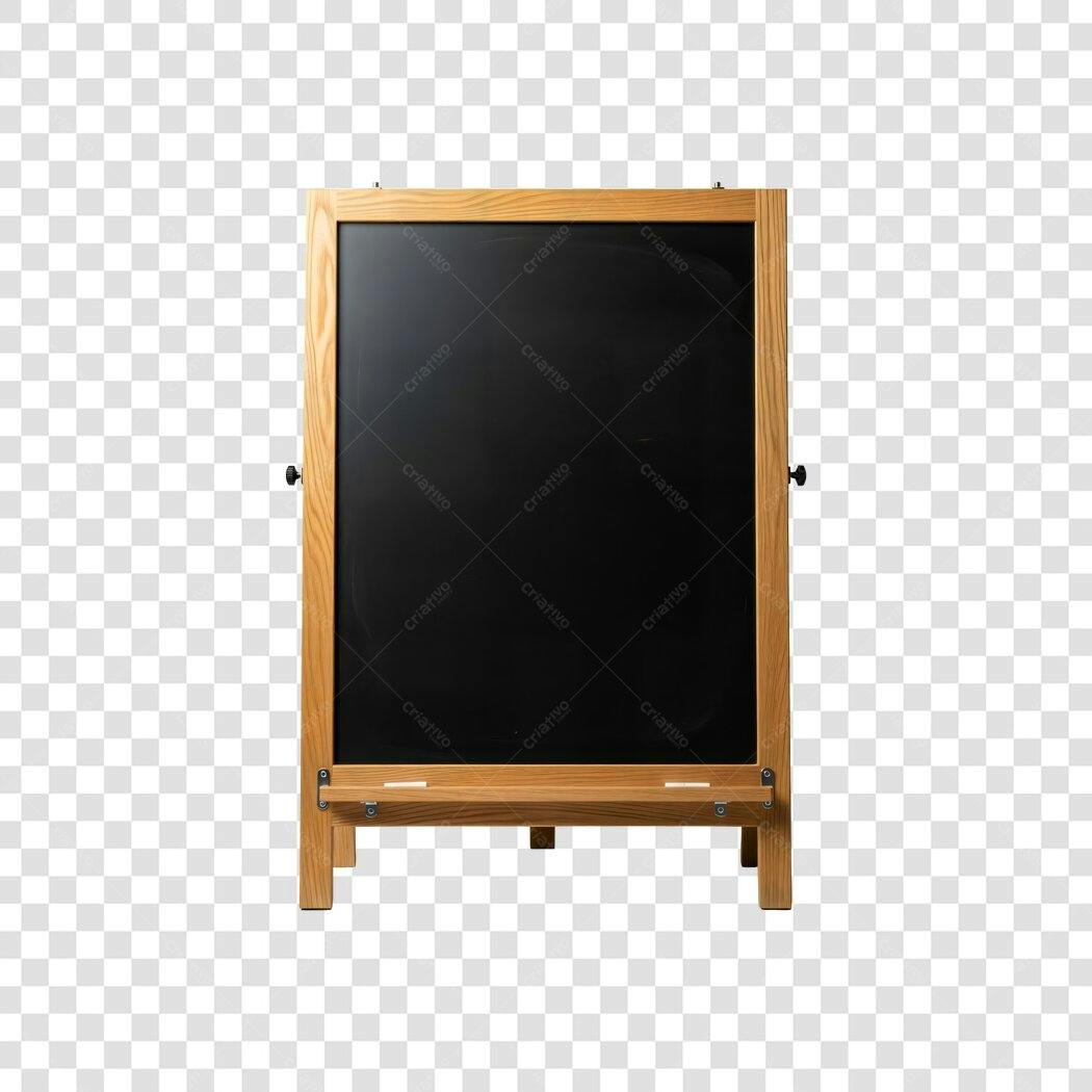 Letreiro de madeira quadro negro para menu ou promoção PNG com fundo transparente