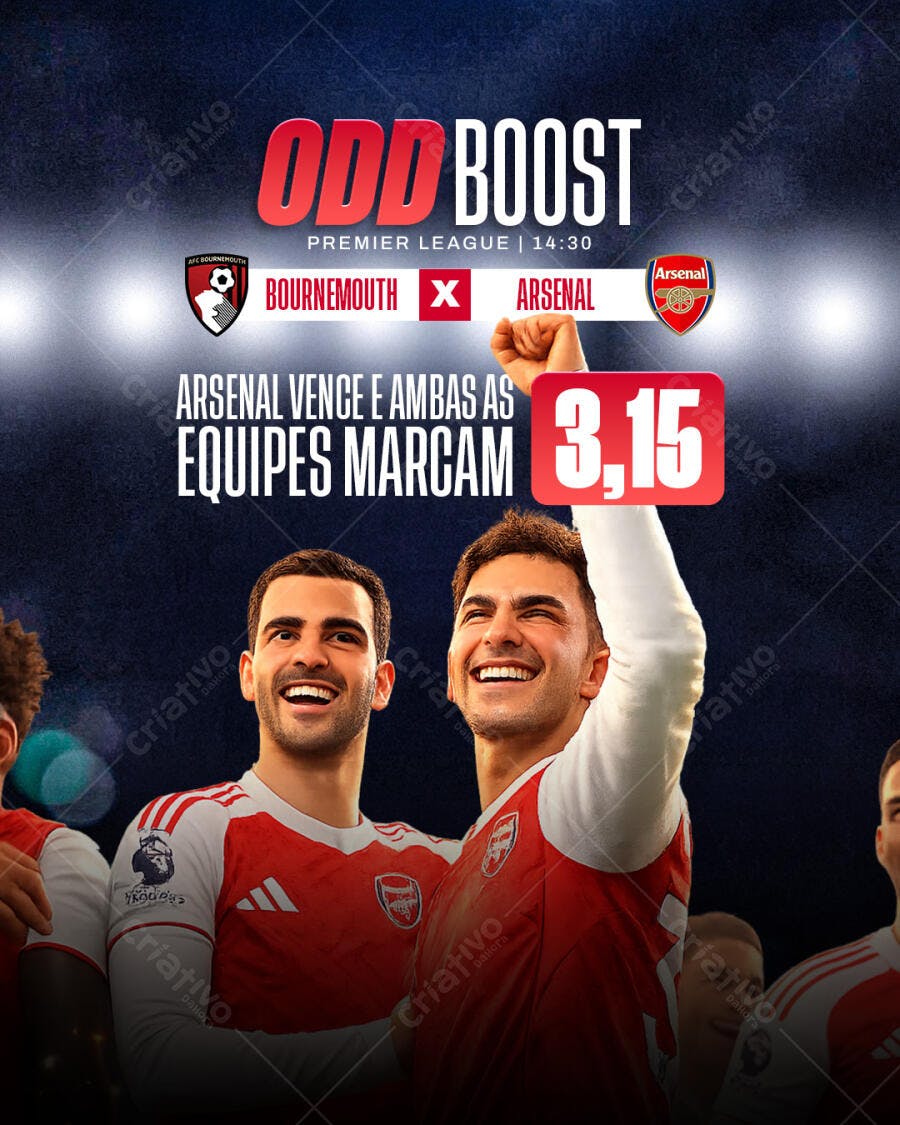 Flyer Aposta Esportiva Premier League PSD Editável