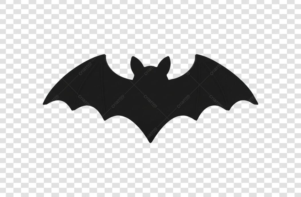 Ícone Morcego Preto Halloween PNG com fundo transparente