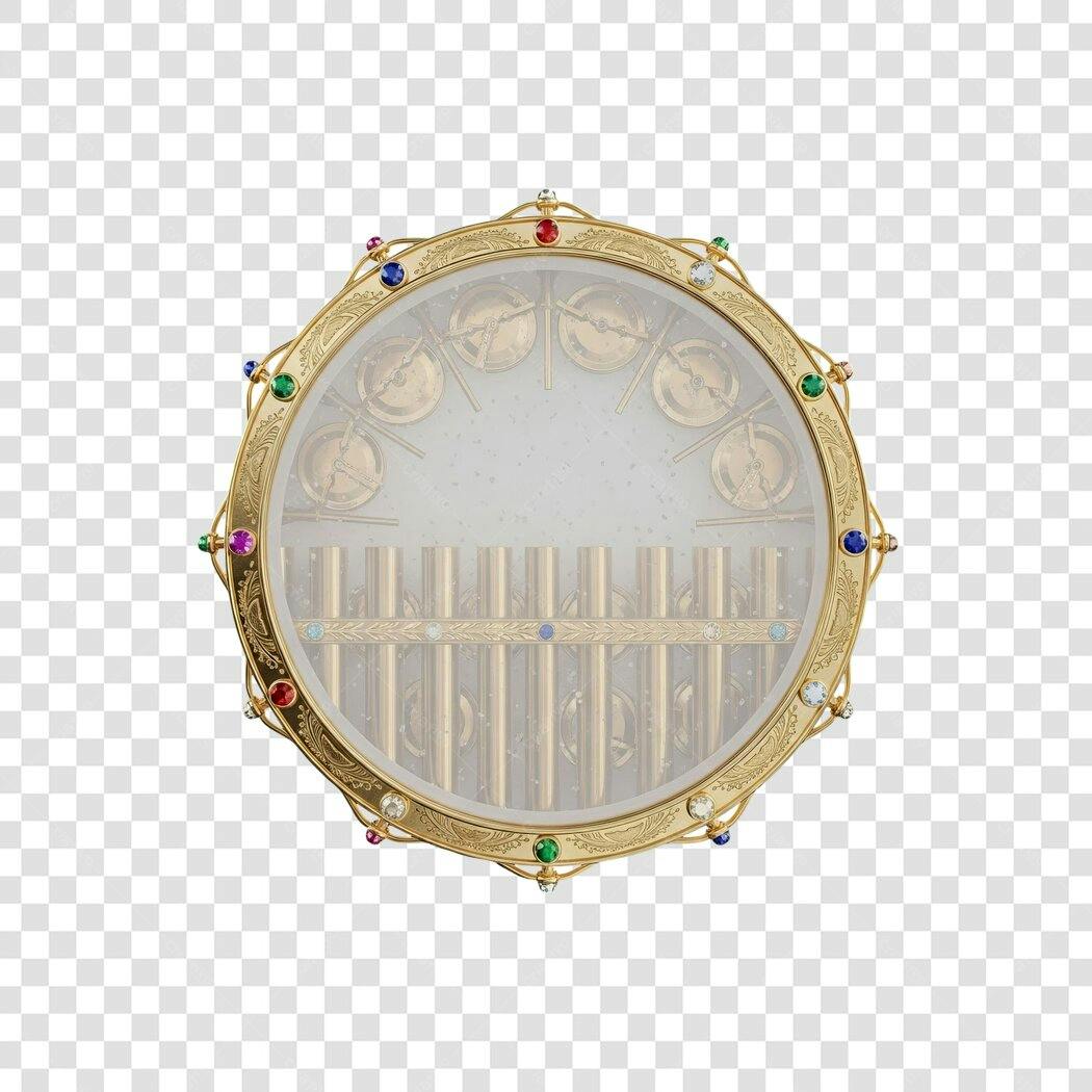 Ilustração Mecanismo de Caixa de Música Dourado e Joias PNG com fundo transparente