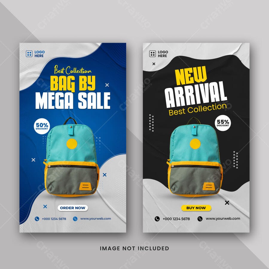 Flyer de Loja para Mega Sale de Mochilas PSD Editável