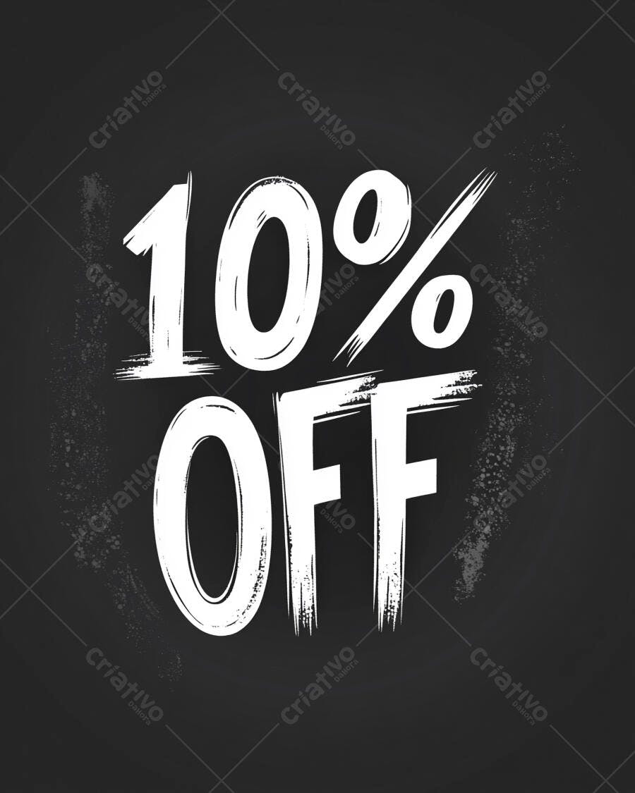 Desconto 10 por cento oferta promocional fundo escuro