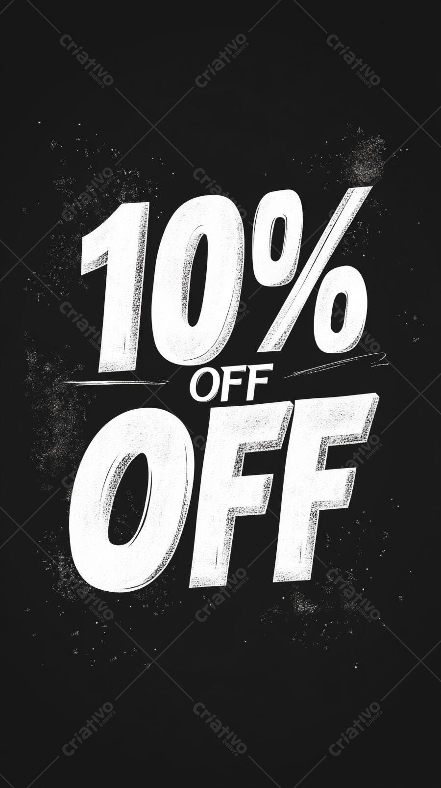 Desconto de 10 por cento oferta promocional com textura grunge