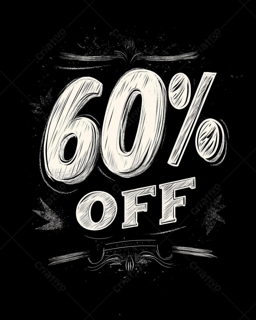 60% OFF grande desconto em estilo lousa com giz branco