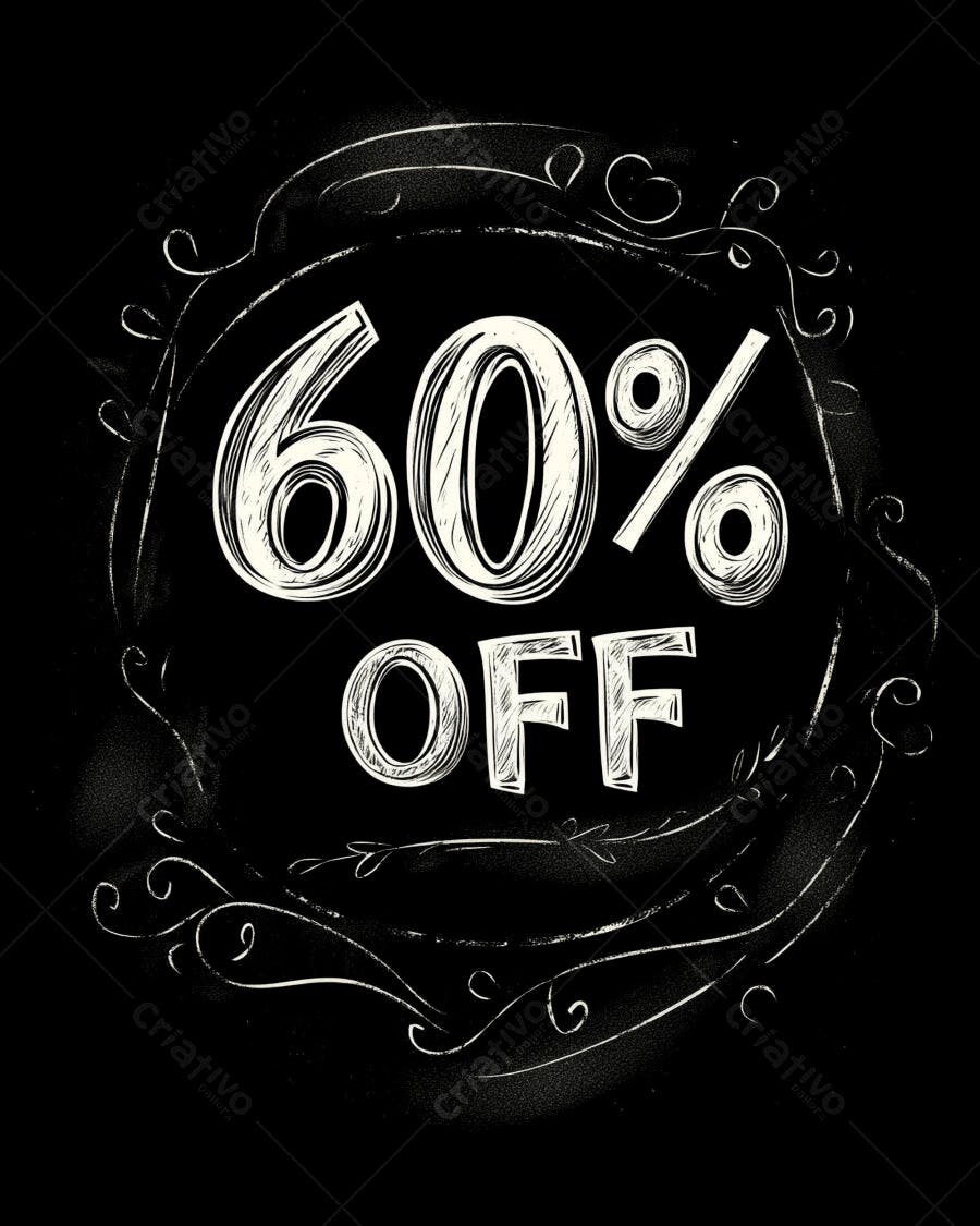 Desconto 60% OFF em moldura vintage estilo lousa preta