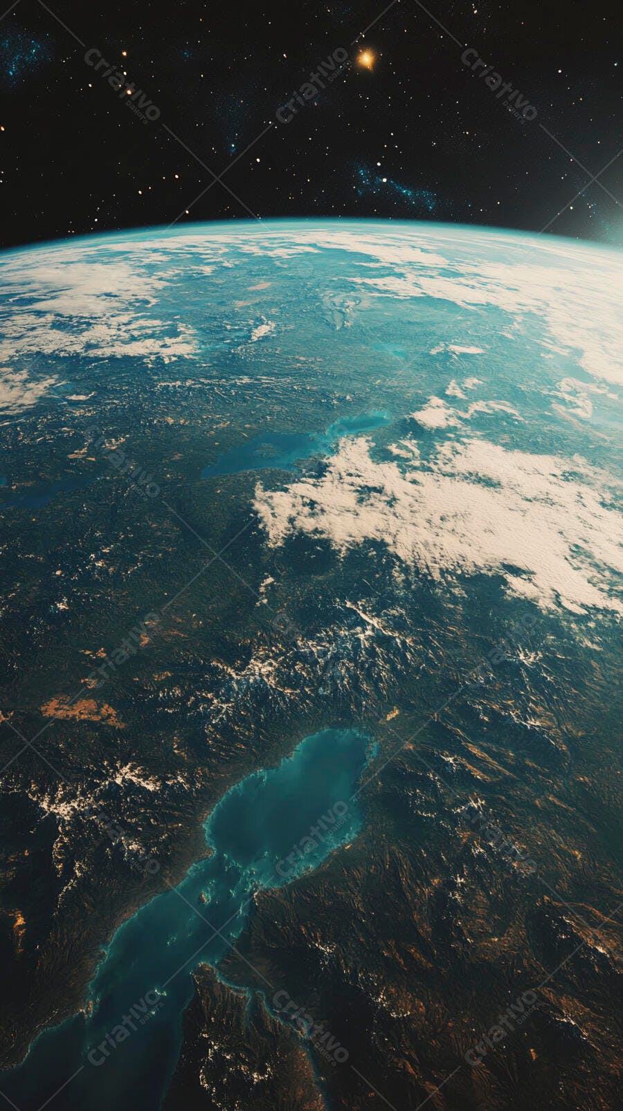 Terra vista do espaço continentes oceanos e luzes urbanas noite
