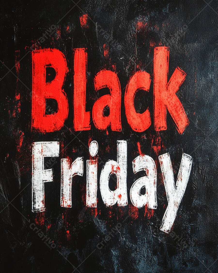 Black Friday fundo preto textura grunge letras vermelhas e brancas