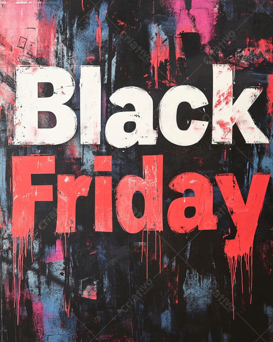 Black Friday texto branco e vermelho em fundo abstrato grunge para promoção