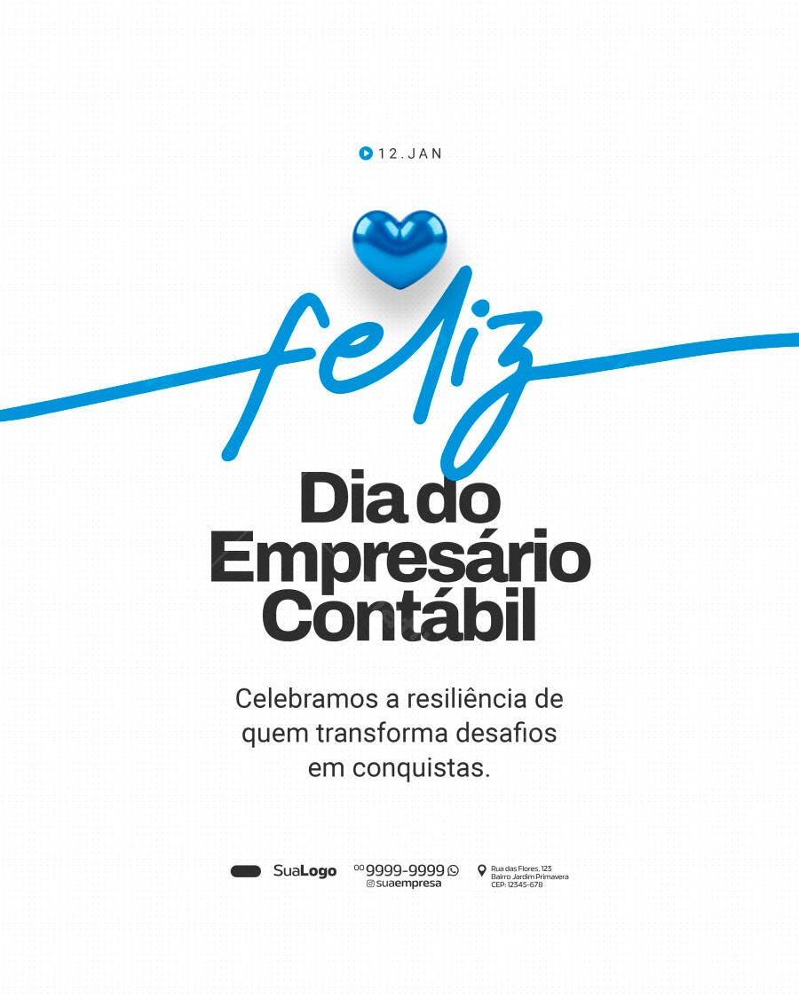 Flyer Dia do Empresário Contábil PSD Editável