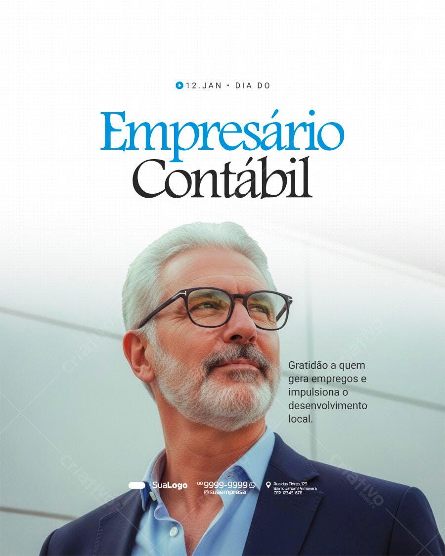 Flyer Dia do Empresário Contábil PSD Editável