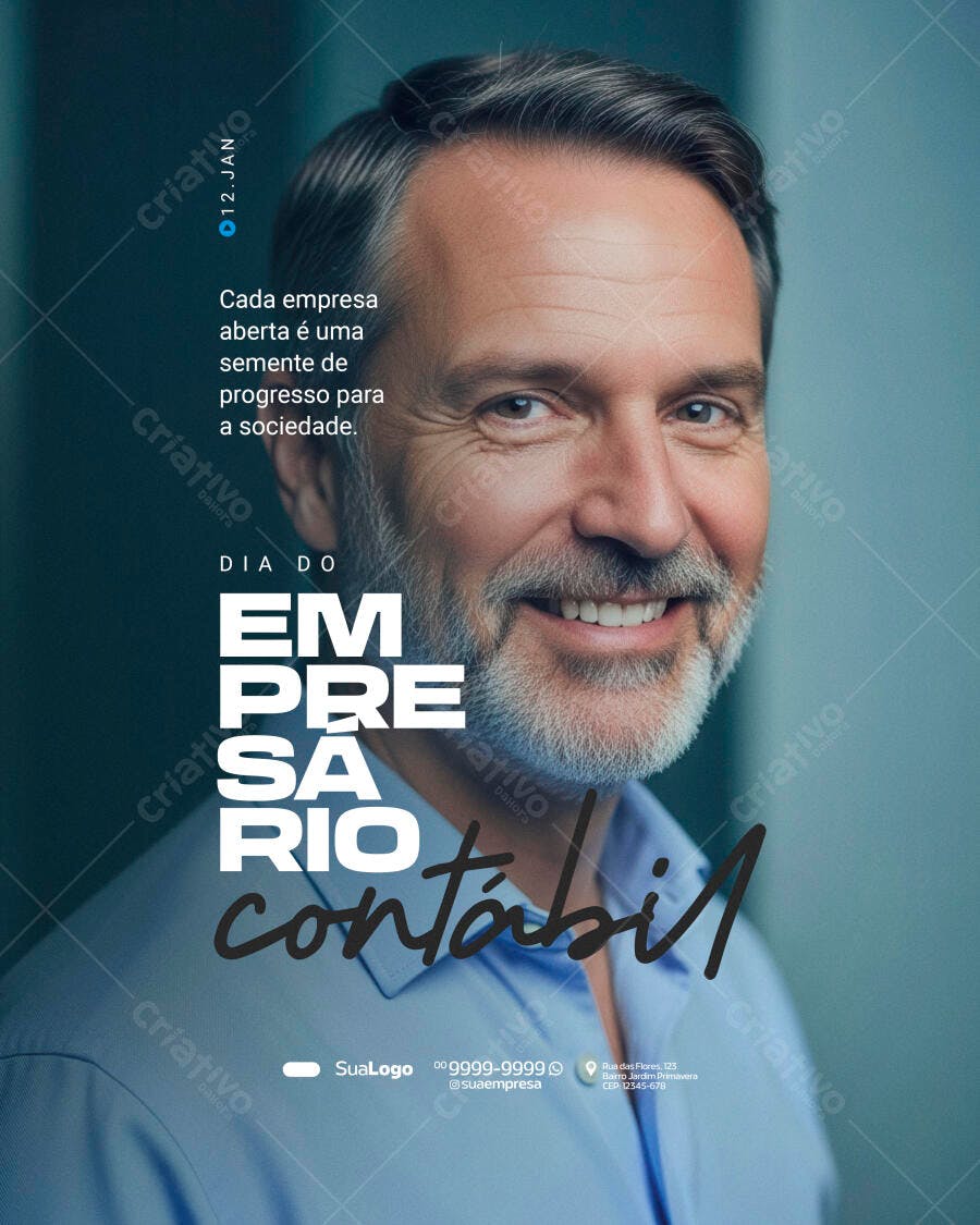 Flyer Dia do Empresário Contábil PSD Editável