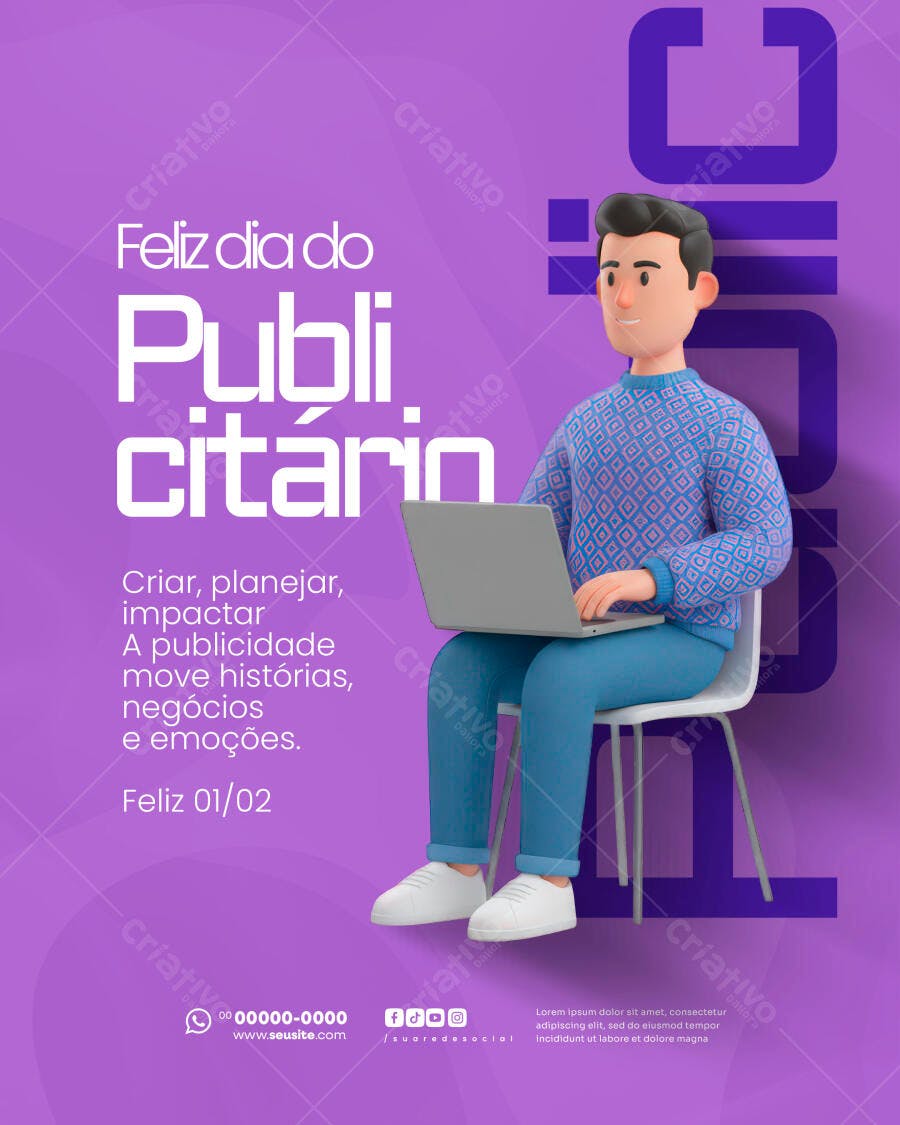 Flyer Dia do Publicitário 01/02 PSD Editável