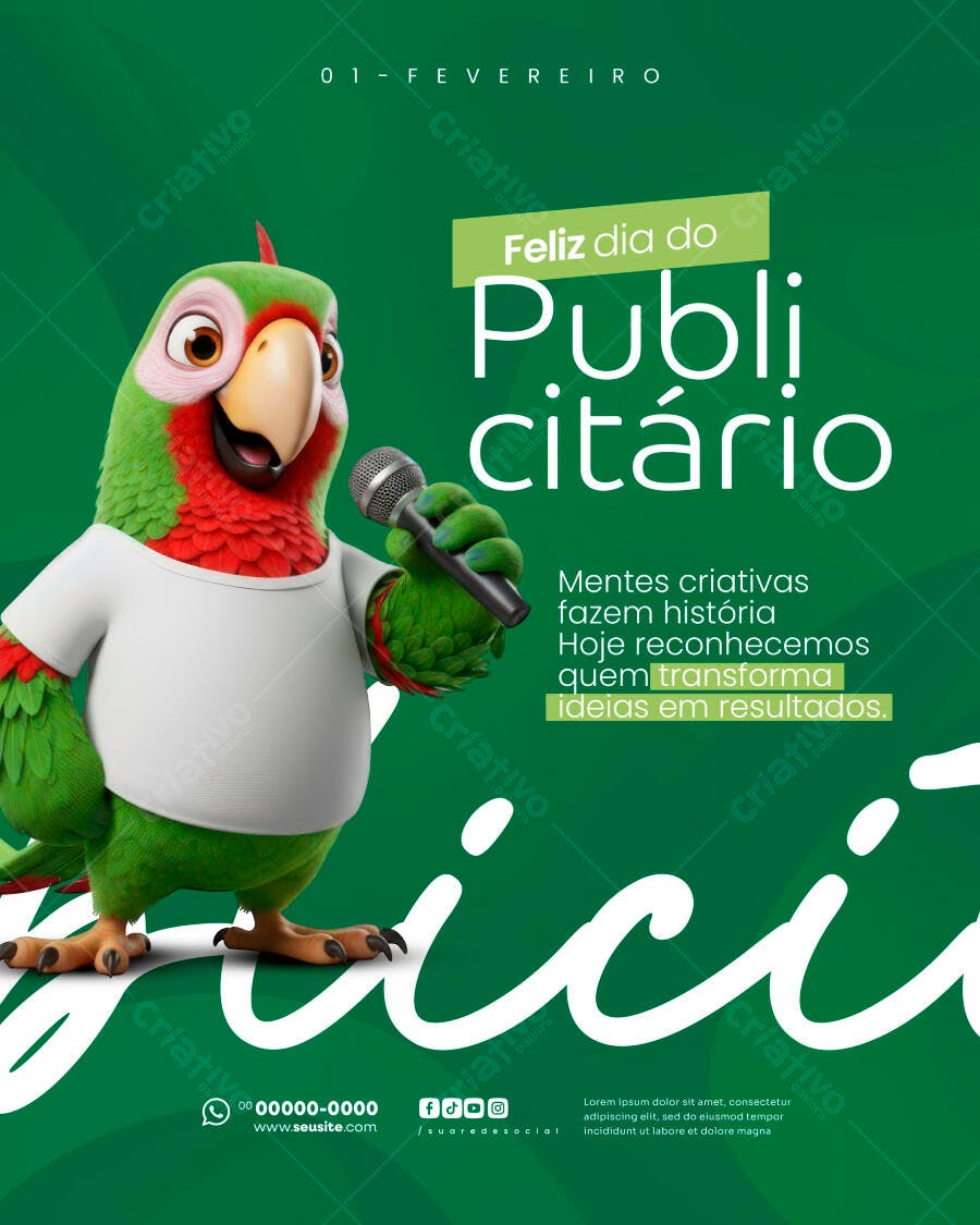 Flyer Dia do Publicitário PSD Editável