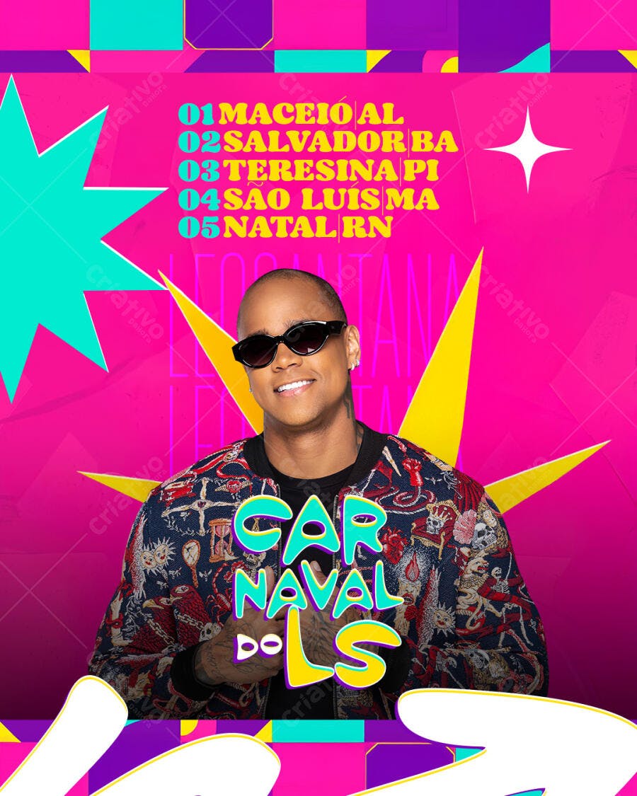 Flyer de Evento Carnaval do LS PSD Editável