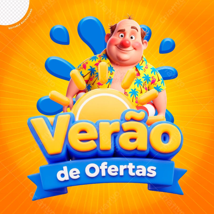 Flyer para Verão de Ofertas PSD Editável