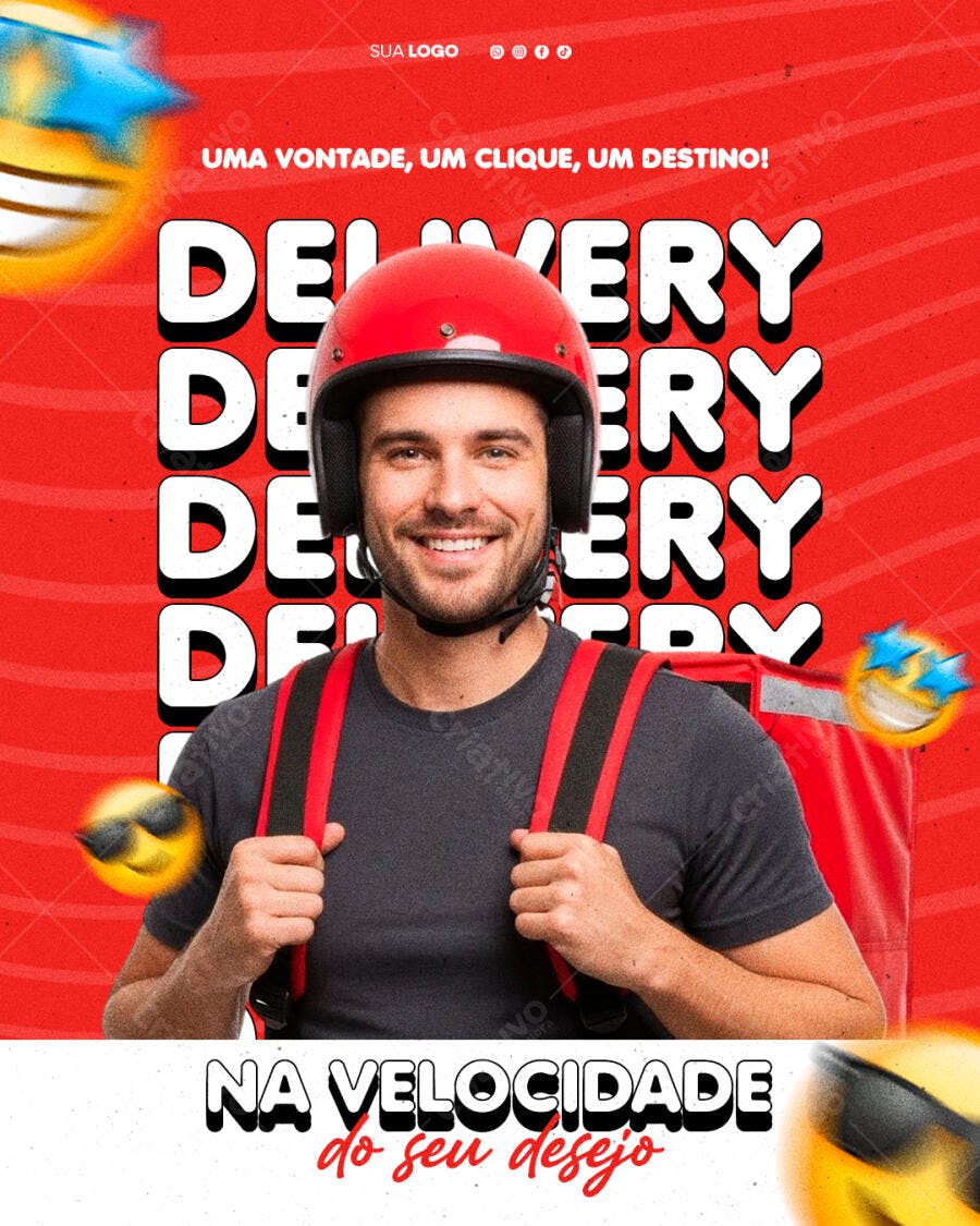 Flyer para Serviço de Delivery PSD Editável