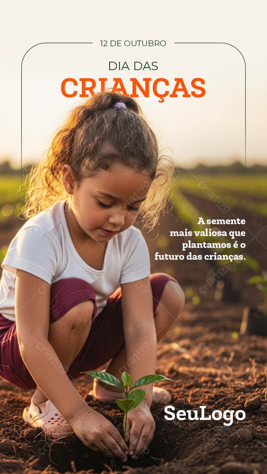 Story Instagram Dia das Crianças Outubro PSD Editável