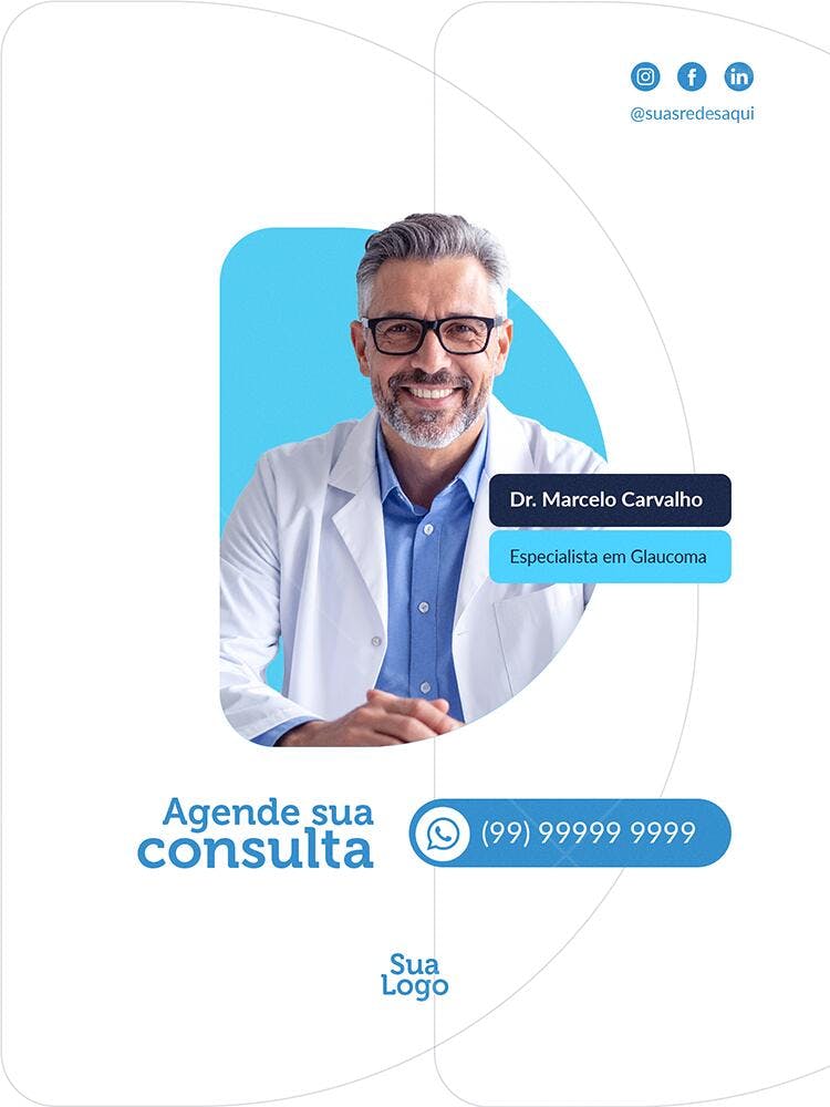 Post Instagram Clínica Médica Consulta PSD Editável